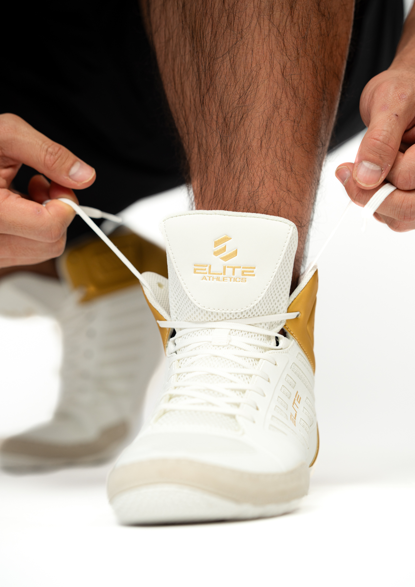 Apex Wrestling Shoe White/Gold